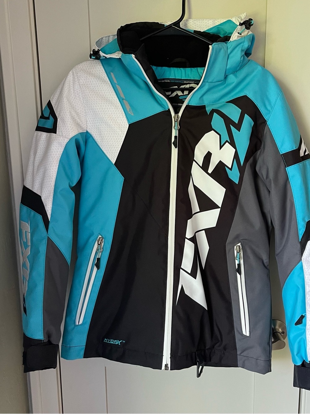FXR Revo X Women’s Jacket Snowmobile Jacket Size 4 Blue White Black Winter